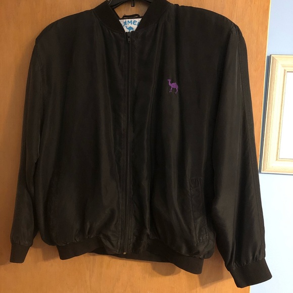 Camel/Harley Davidson silk bomber jacket - Picture 4 of 4